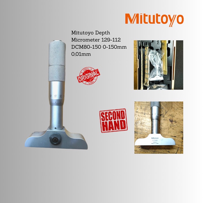 Mitutoyo Depth Micrometer 129-112 DCM80-150 0-150mm 0,01mm second
