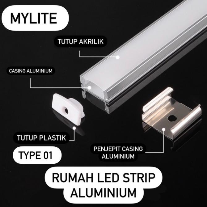 ><><><] List Rel List Lampu Led Strip/Housing Lis Led lis rel Strip Aluminium