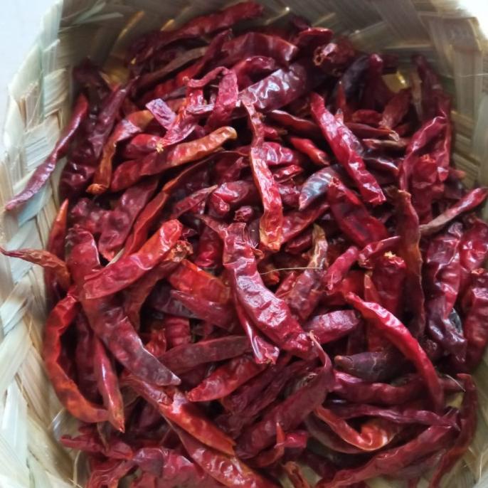 

Produk Unggulan] 100gr cabe rawit kering pedas/cabe merah rawit kering