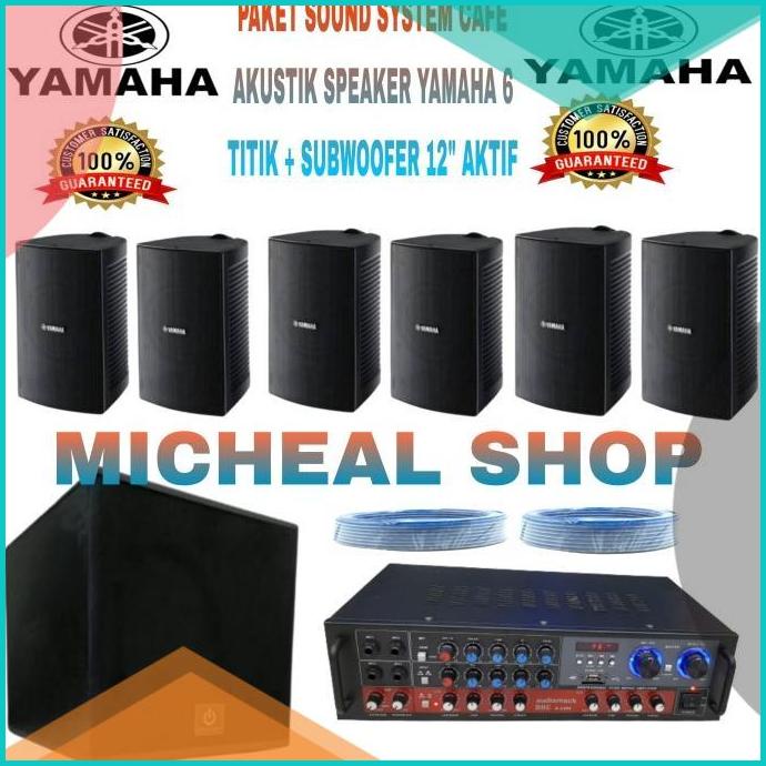 Paket sound system karaoke yamaha 6titik vs 6+ subwofer aktif 12inch 1