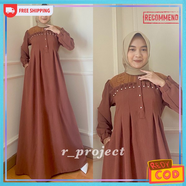 Perempuan Bju Gamis Promo Pakaian Pengajian Ibu-Ibu Fashion Muslimah Cewe Remaja Gmis Syarii Buju Ga