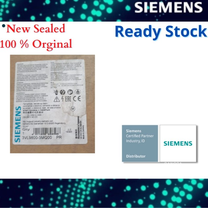 ✅Sale Siemens 3Vl9800-3Mq00 Accessory For Vl1250 Vl1600 Limited