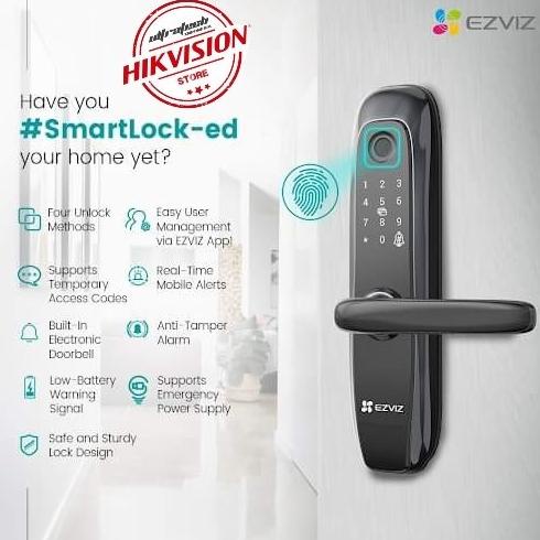 Ezviz L2S Smartlock Handle Pintar Fingerprint Pin Card Akses Pintu