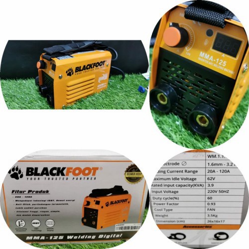 [Original] Mesin Las Inverter Mma-125Wd / Mma 125Wd / Mma125Wd Blackfoot Terbatas
