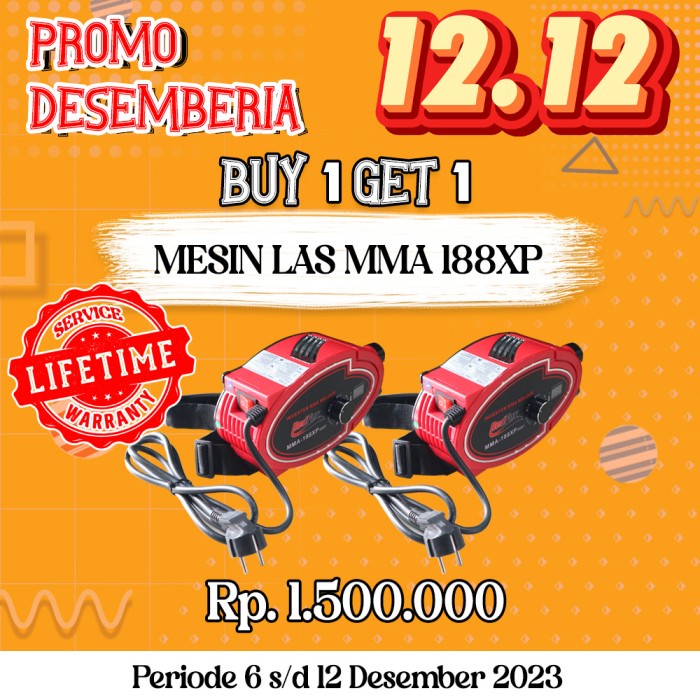 [Original] Mesin Trafo Las Profesional Digital Redfox Mma-188Xp Diskon