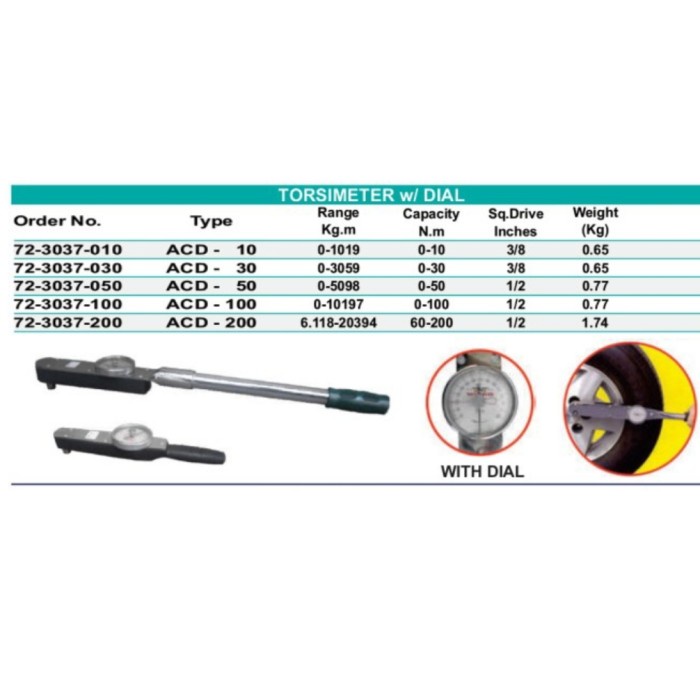 [Original] Wipro Torsimeter W/ Dial Acd-10 Diskon