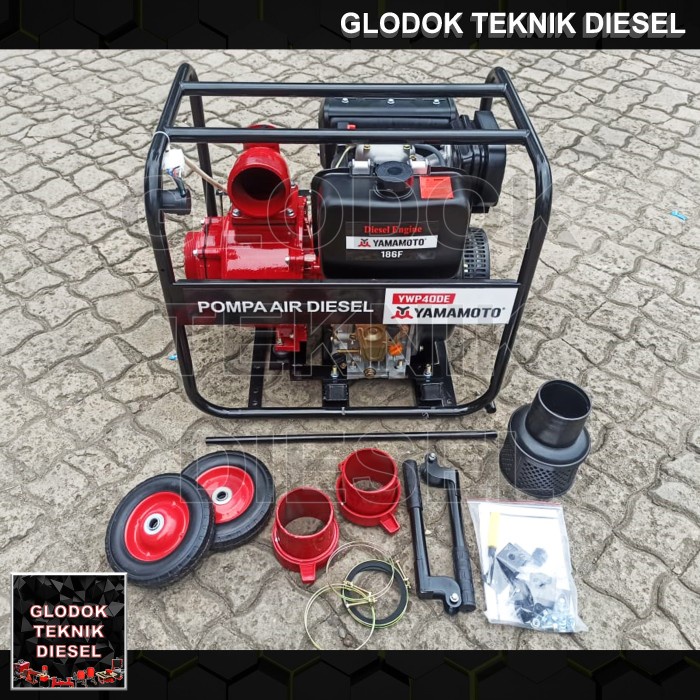 [Ori] Mesin Pompa Air Solar Diesel / Water Pump 4 Inch Starter Original Berkualitas