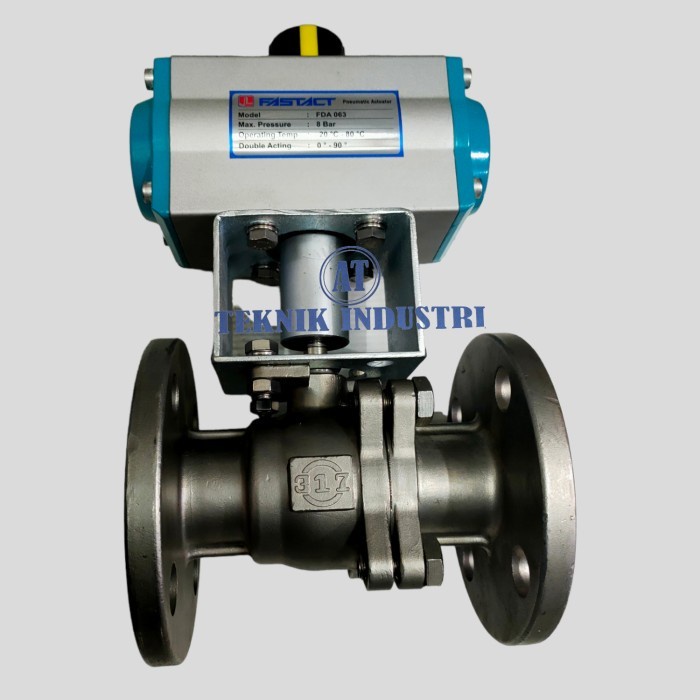 [Original] Actuator Ball Valve 1 1/2 Inch Flange Stainless Berkualitas