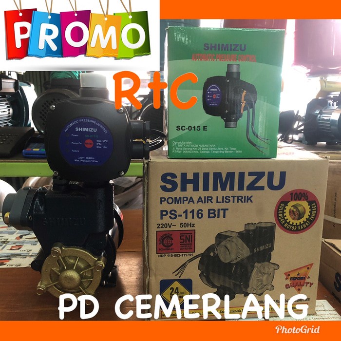 [New] Pompa Air Pendorong Shimizu Booster Pump Shimizu Otomatis Digital Diskon