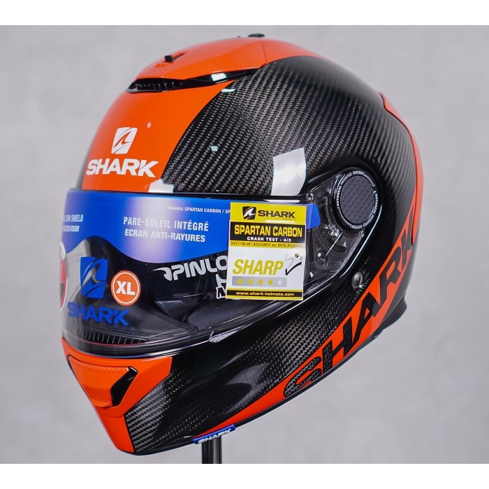 ✨Termurah Shark Spartan Carbon Skin Red Helm Full Face Diskon