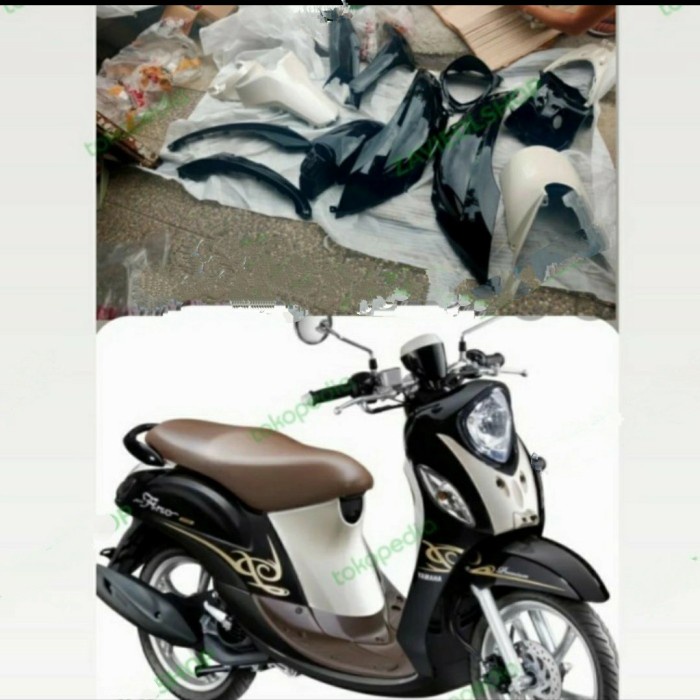 ✨Sale Paket Body Halus Set Fino Fi 125 Hitam Original Yamaha Parts Limited