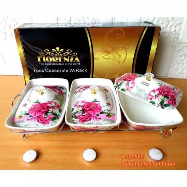 Fiorenza tempat pramanan terlaris/ tempat prasmanan keramik isi 3 Termurah