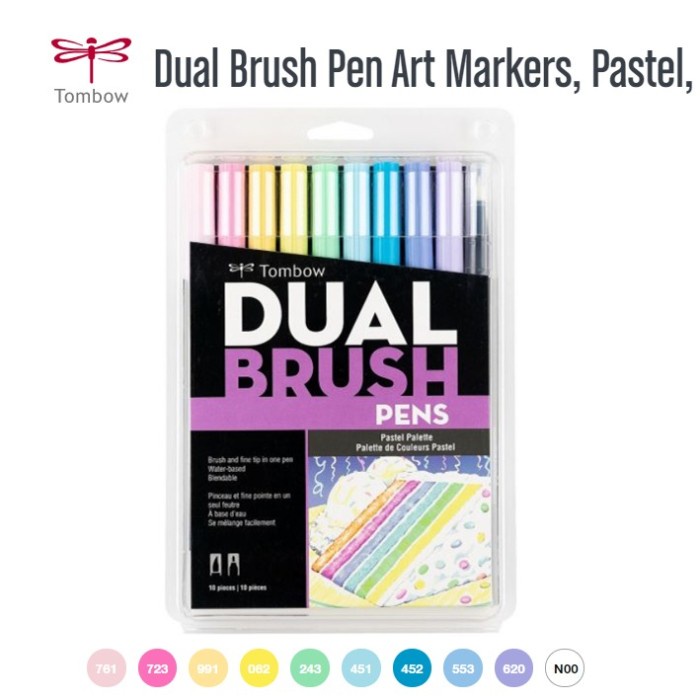

Gaya Tombow - Abt Dual Brush Pen Art Markers - Abt Pastel Pallete