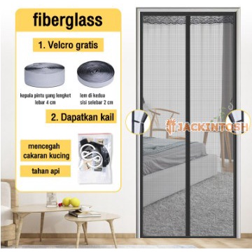 TERBARU Tirai Magnet Jaring Fiberglass Anti Nyamuk Free Tali Premium