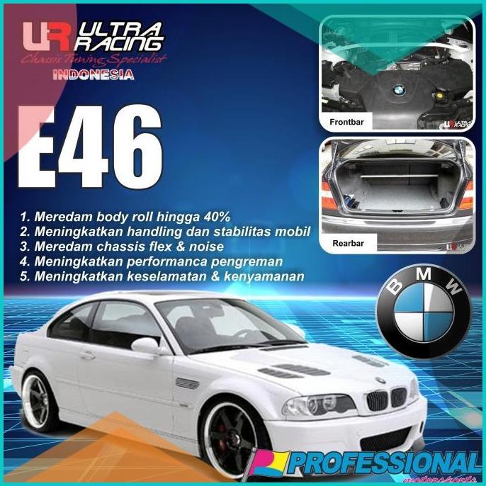 PAKET Aksesoris Stabiliser ULTRA RACING Front & Rear bar BMW E46 16nov