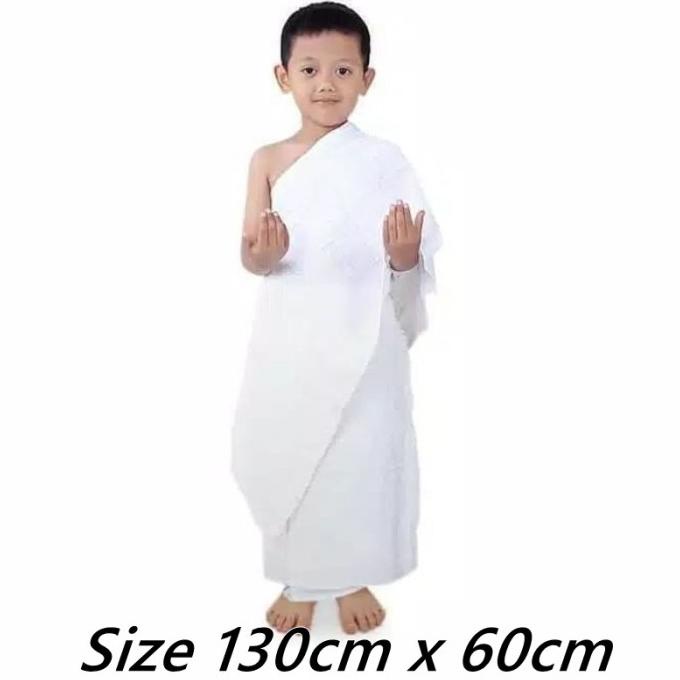 Baju Kain Ihram Ihrom Anak SD Laki-laki Bahan TC (Tetoron Cotton)