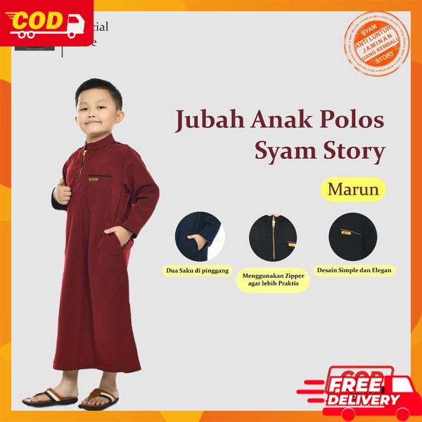 Koko Anakk Murah Anaj Pria Muslim Pakean Cowo Jubah Gamiss Modern Bsju Pengajian Bocah Jubah Panjang