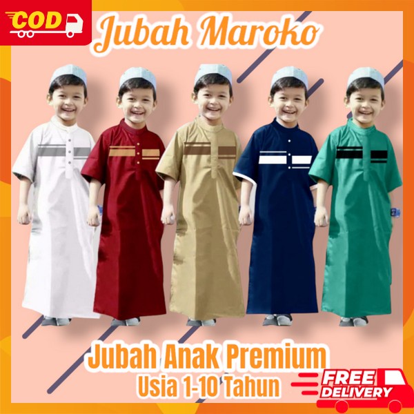 Pakaian Anakk Pria Busana Gamis Bovah Cowok Ghamis Koko Panjang Tk Sd Smp Pakean Kids Cowo Bju Koko 