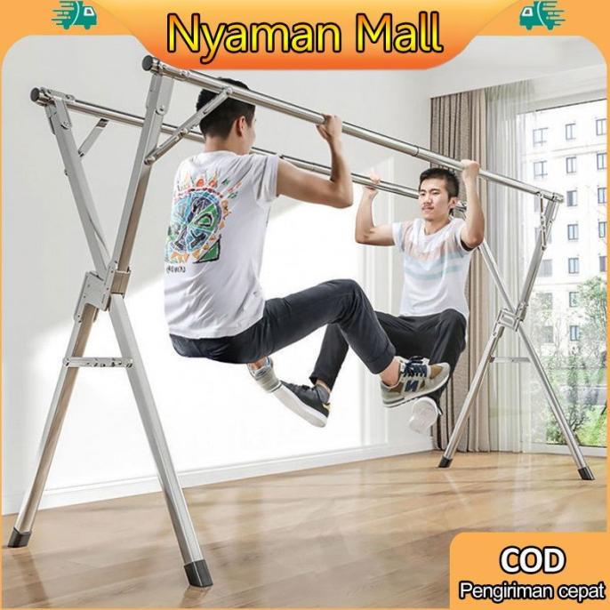 Jemuran Baju Lipat Tempat Stainles Gantungan Baju Rak jemuran lipat