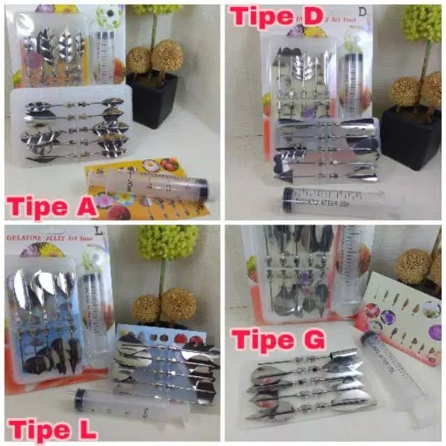 Promo Jelly Art Tools Set 3D/ Jarum Penghias Puding Gelatine Type A,D,L,G