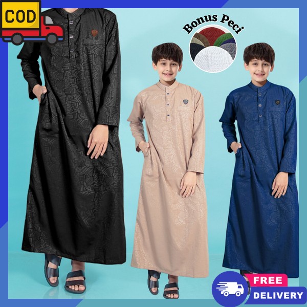 Baju Muslim Anak Laki Laki Import Bsju Gamis Anaj Juba Pakaian Anakk Pria Busana Gamis Bovah Cowok G