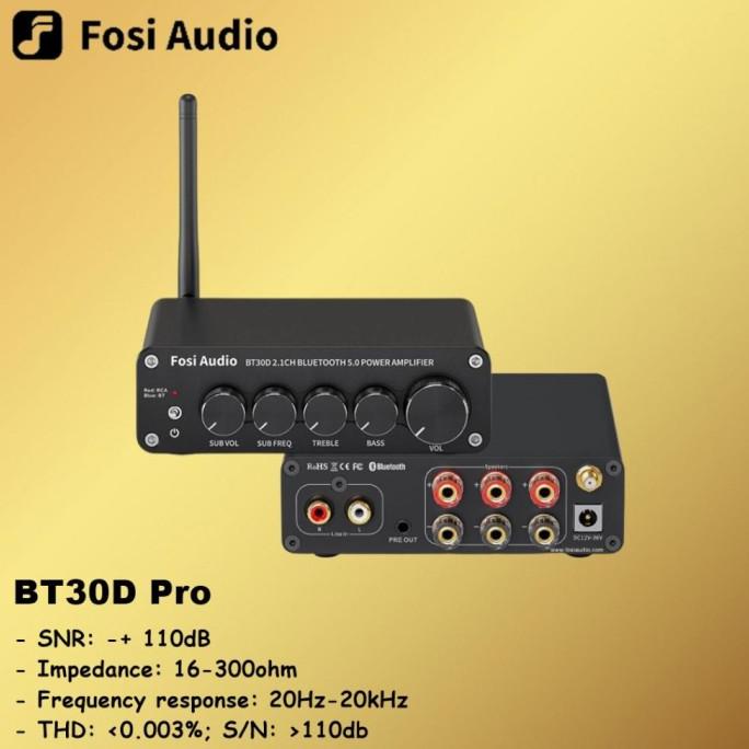 Fosi Audio BT30D Pro BT30 D BT 30D Hi-Fi Bluetooth Receiver Amplifier