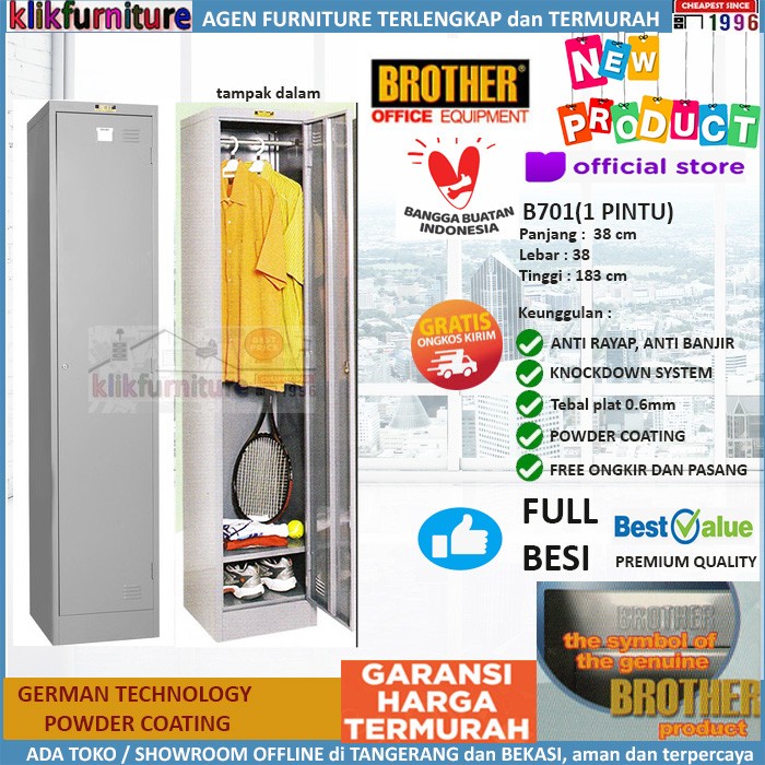 

LOKER KABINET LOCKER CABINET BESI 1 PINTU B701 BROTHER