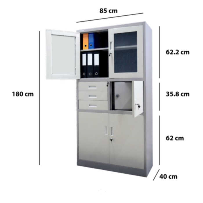 

LEMARI ARSIP SAP LA 2005 DENGAN BRANKAS / LEMARI BESI FILE & DOKUMEN