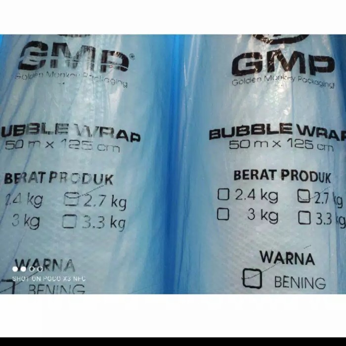 

Promo Bubble Wrap Gmp 2.7Kg Ukuran 50M X 125Cm (Persis 3Kg)