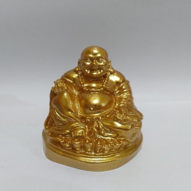 Patung Budha Happy Bahagia kecil patung Buddha miniatur patung keberuntungan patung fengshui