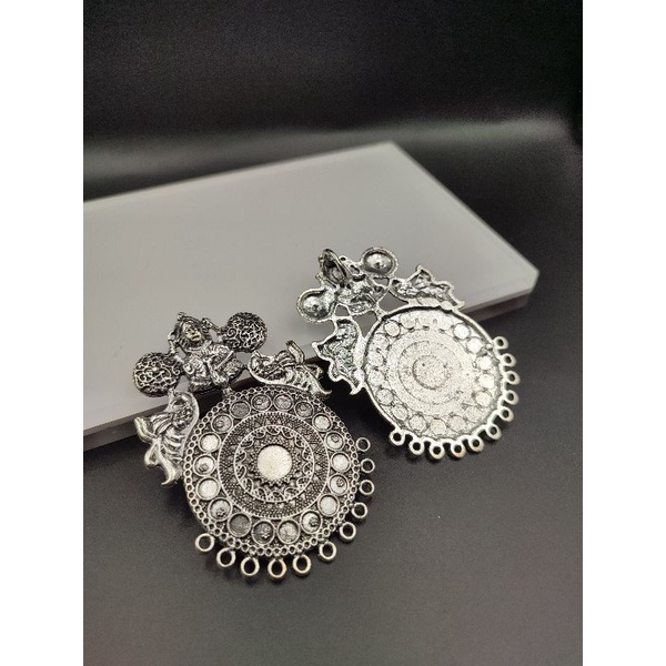 Liontin Etnik Kalung Wanita Plat Perak 3 PCS