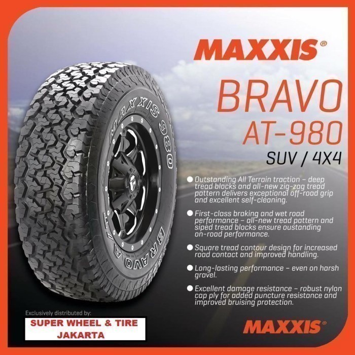 Maxxis Bravo AT-980 ukuran 265/60 R18 LT Ban Mobil AT 980 265 / 60 R18