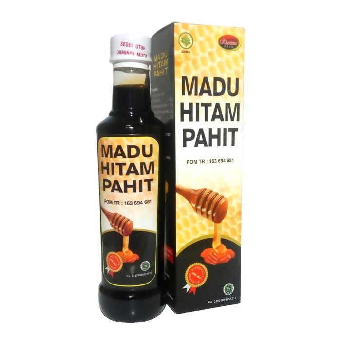 

Madu Hitam Pahit Premium 500Gr - Plus Propolis + Trigona + Royal Jelly