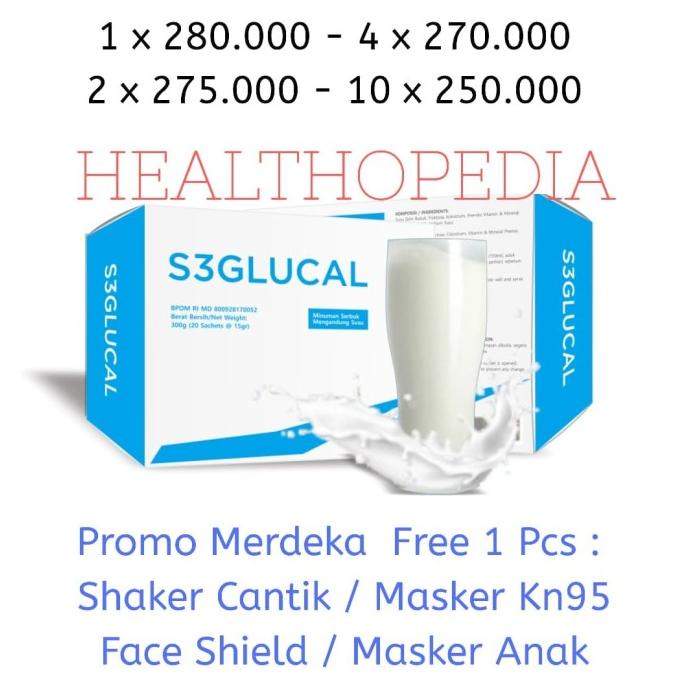 PROMO S3GLUCAL S3 GLUCAL ORIGINAL ISI 20 SACHET