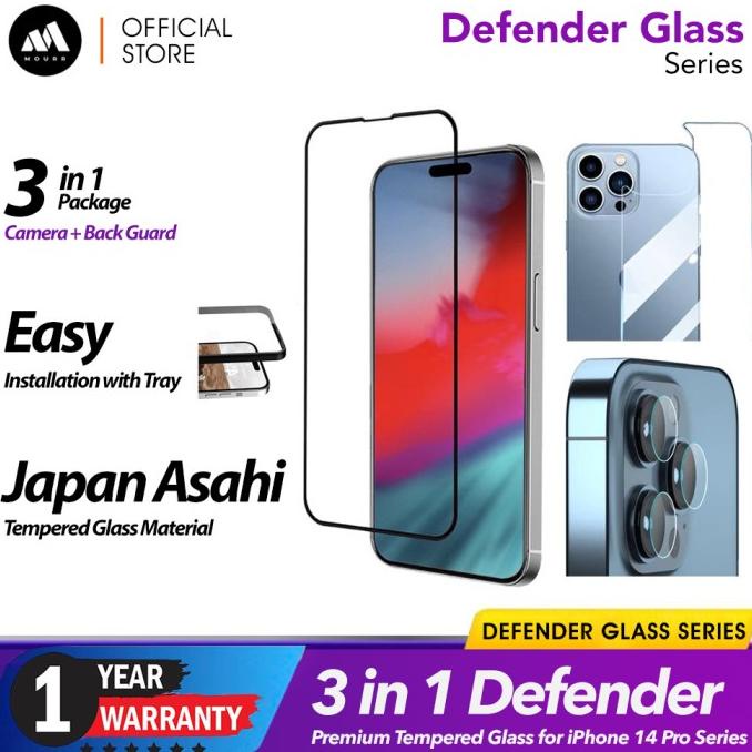 FX802 3in1 Tempered Glass iPhone 14 Pro Max Plus - Mourr Anti Gores Promax SALE