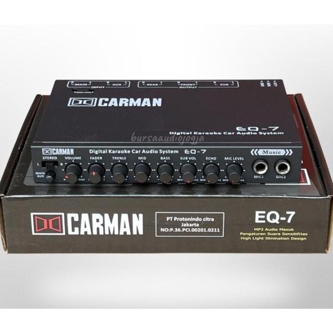 Parametrik Equalizer Carman EQ-7 - Preamp Carman EQ7 2 mic input - EQ 7 CARMAN