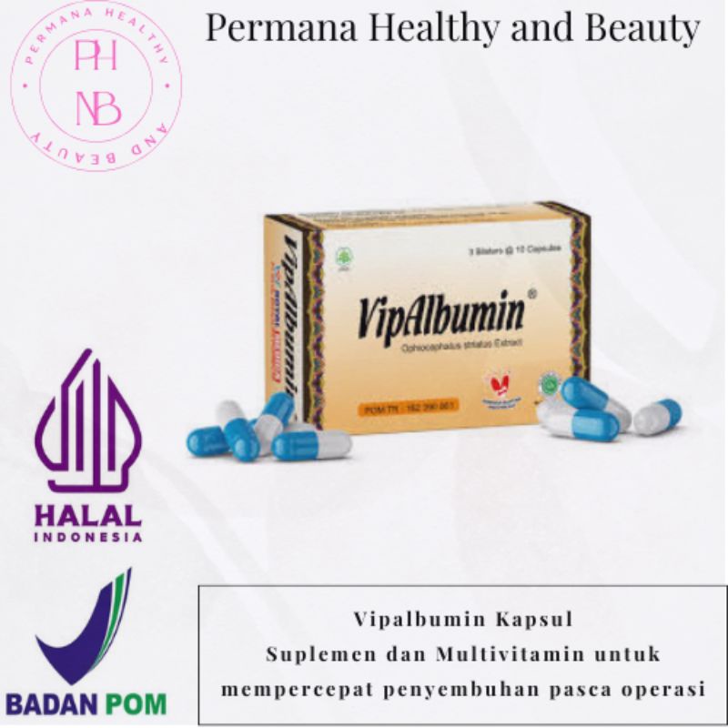 Vipalbumin Kapsul / Vipalbumin isi 30 kapsul / Vipalbumin Kapsul Original / Vipalbumin 1 blister / V