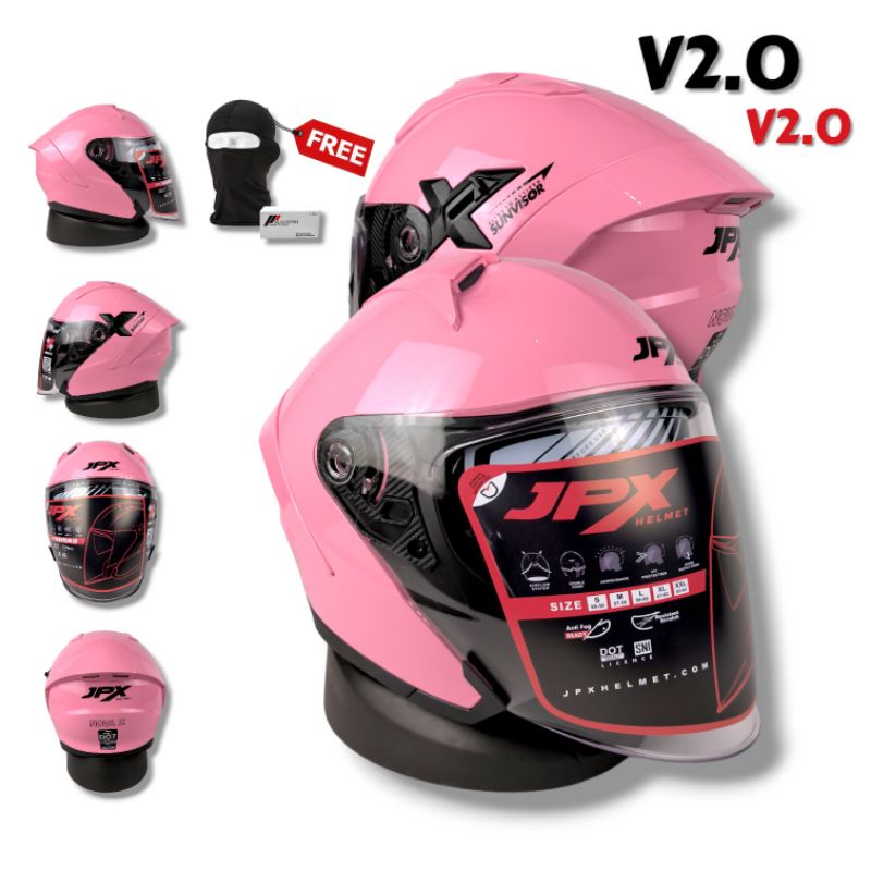 HELM JPX NOVA X PINK CANDY FLOSH | HELM JPX HALF FACE