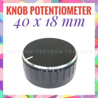 Knob Potentiometer Alumunium 40x18mm knop potensio hitam 4cm