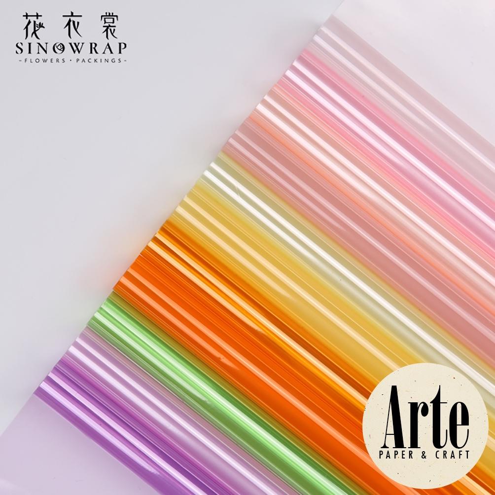 

Hot Sale 20 Lembar kertas Buket Bunga Korean OPP Tebal Film Flower Wrapping Paper Sinowrap Calor Kado Arte Florist Supply Cellophane Semi Transparan Tinted P.XHXL