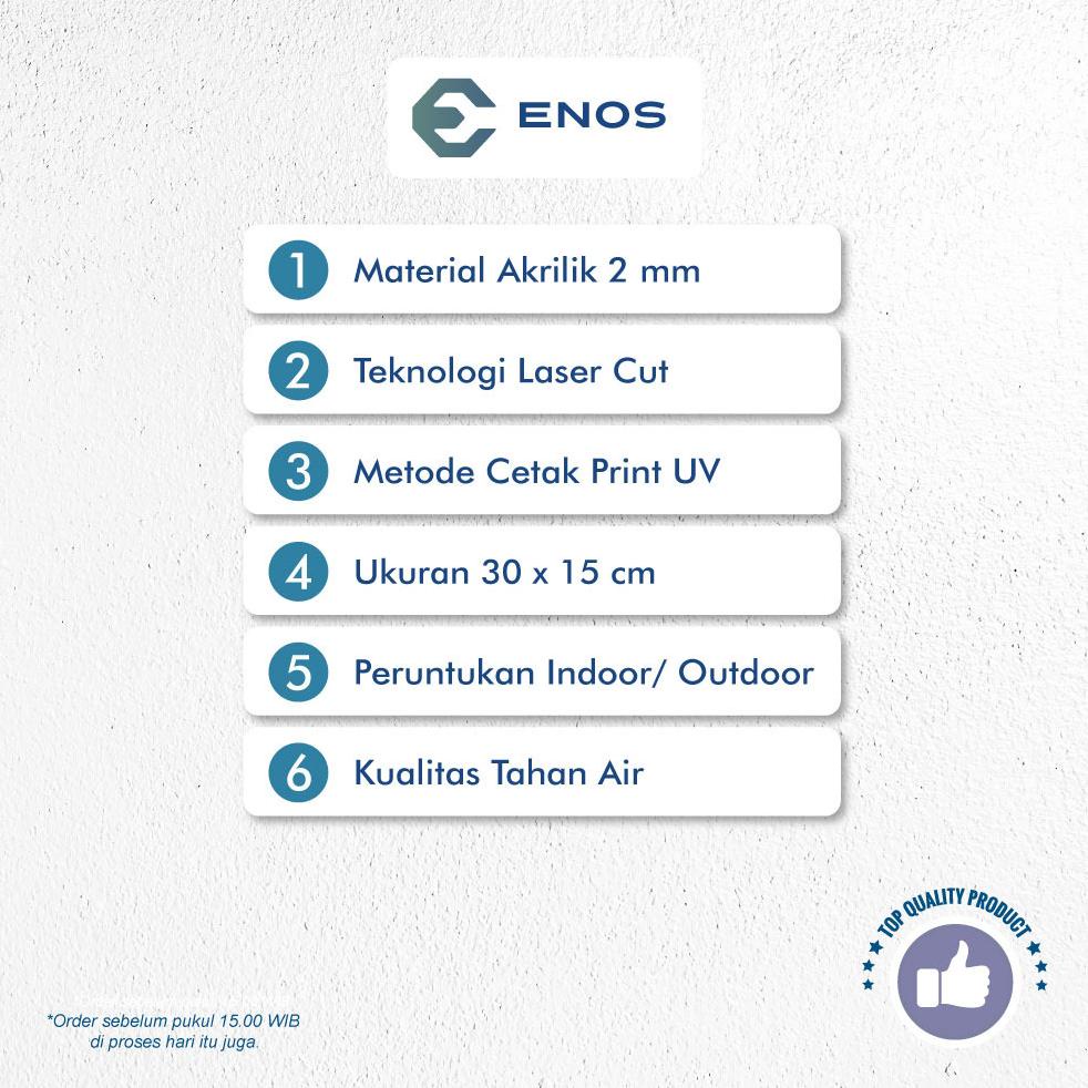 Update - ENOS DIGITAL Papan Dilarang Parkir | Papan Dilarang Parkir di Depan Pintu | Sign Akrilik | 
