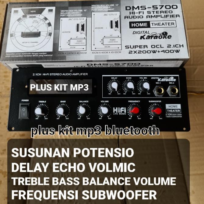 Trend Dms 5500 Hi Fi Stereo Audio Amplifier Home Theater 2.1 Ch Dms5500 Stok Terbatas