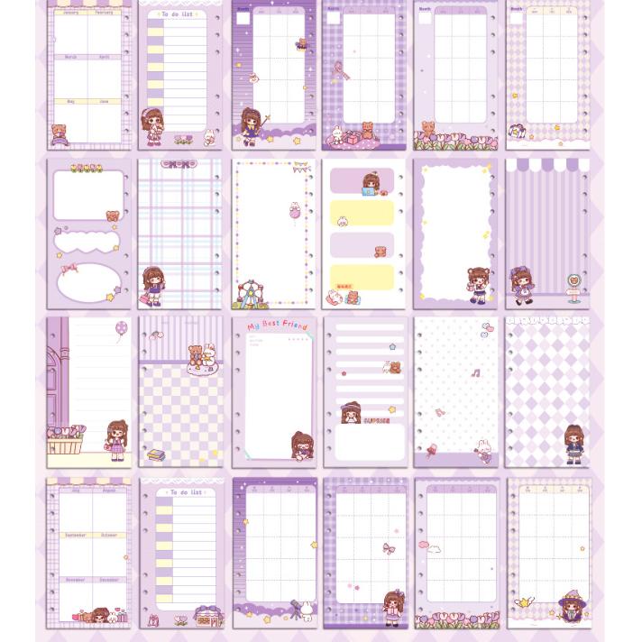 

COD Zumoo Princess Art Binder SET PVC A6 Full Color Paper Planner / Binder SET PVC A6 dengan Loose Leaf Planner Warna GRID Termurah