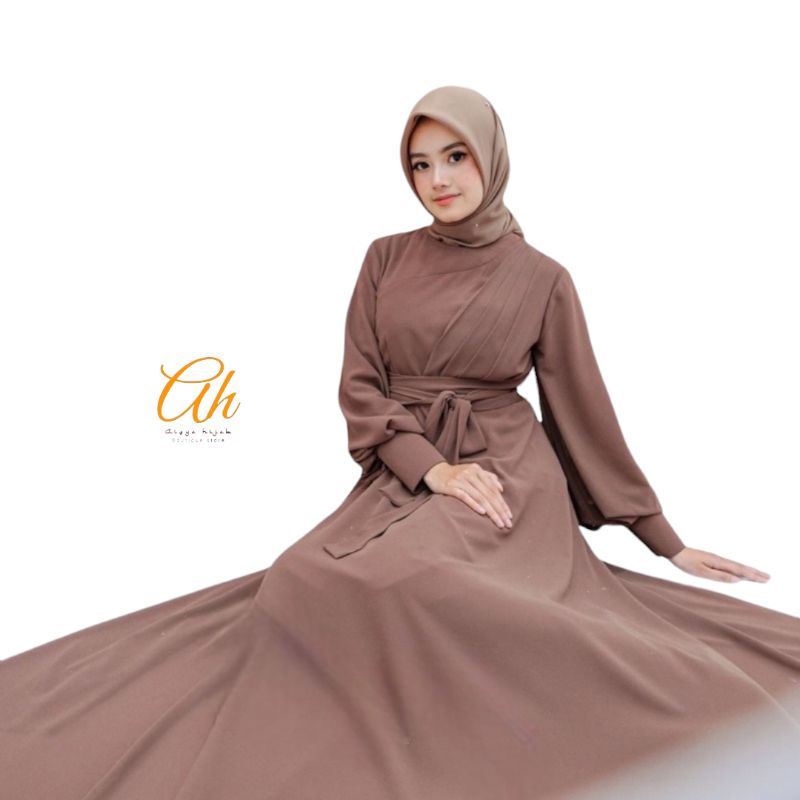 Gaudy dress polos - baju muslimah - baju kondangan muslimah