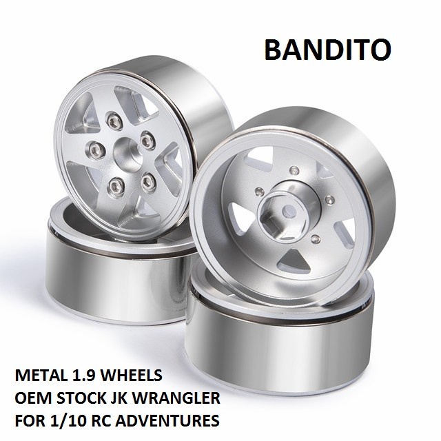 Bandito Velg Beadlock Alloy V21 1.9 JK Wrangler OEM Stock SCX10