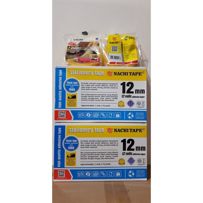 

NACHI SOLASI / SELOTIP / STATIONERY TAPE 1/2 " ( 12 MM X 72 YARD )
