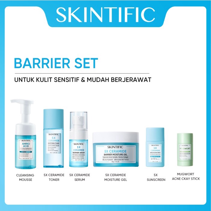 SKINTIFIC 5X CERAMIDE SKINCARE 6PCS SET REPAIR BARRIER