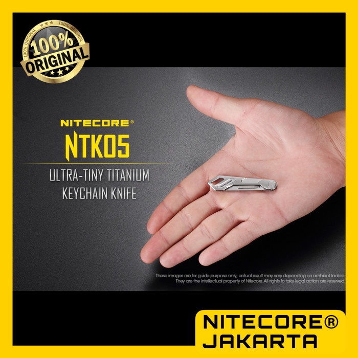 Nitecore NTK05 EDC Pisau Mini Gantungan Kunci Keychain Knife Tools