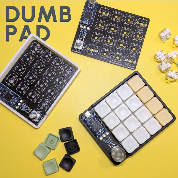 Dumbpad Hotswap USB-C Mechanical Macropad Numpad Keyboard Kit QMK VIA