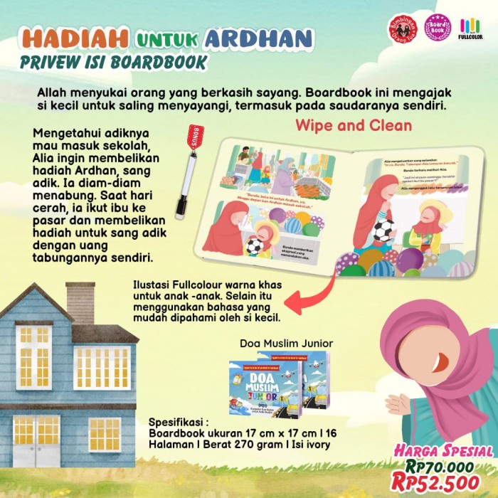

[SALE MURAH] buku boardbook hadiah untuk ardhan TERPERCAYA